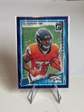 🔥 2025 RJ Harvey Panini Donruss Optic Rated Rookie Purple Shock Prizm